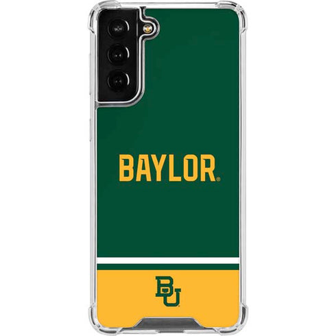 Baylor University BU Split Galaxy S21 FE Clear Case